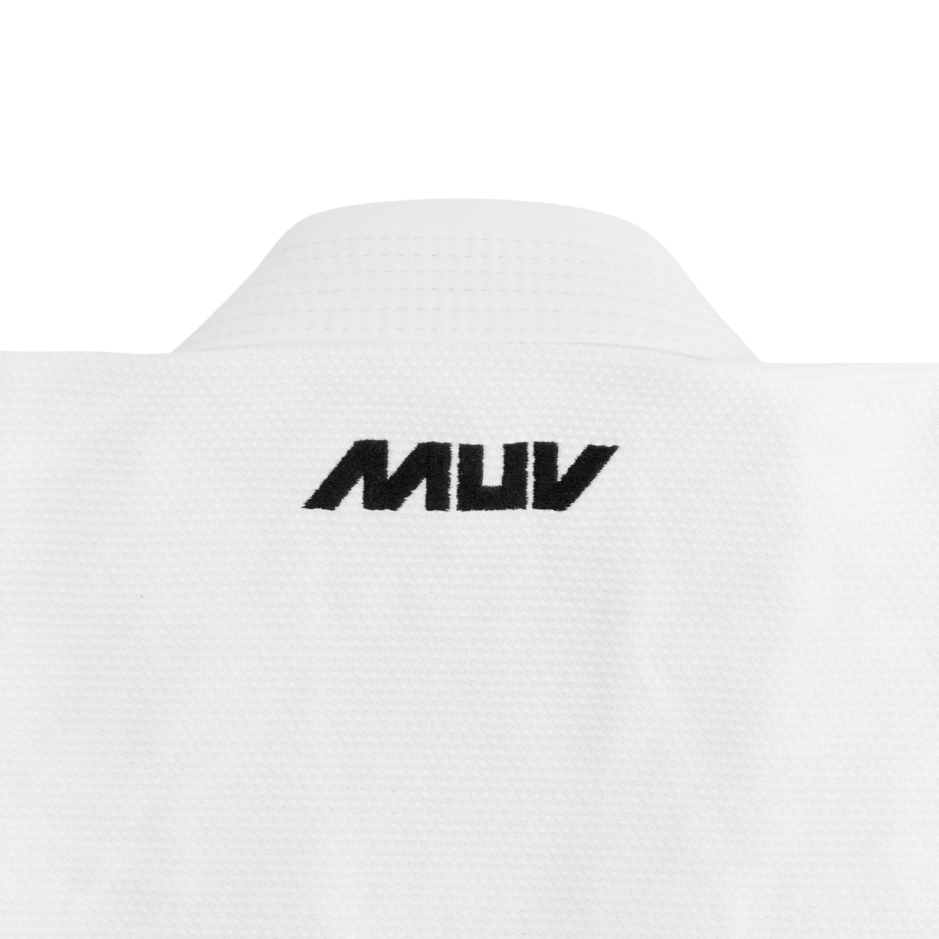MUV Engine Gi back of top with black MUV embroidery