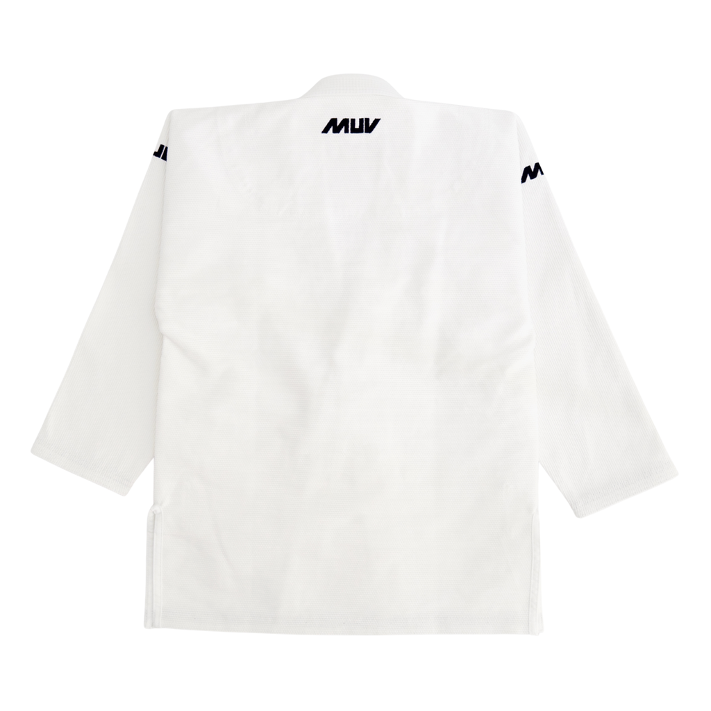 MUV Engine Gi white BJJ kimono full back view